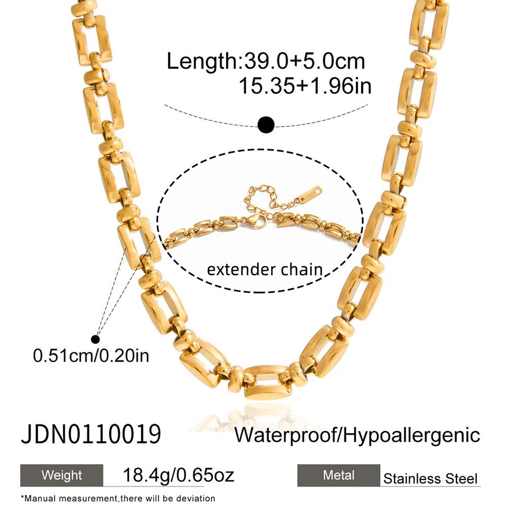 Stainless Steel Heart Necklace Luxury Niche Accessory Women Layered Necklace Earrings Vacuum Gold Plating Waterproof Jewelry