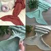 Cozy Mermaid Tail Handmade Crocheted Blanket For Adults And Kids In Soft Acrylic
