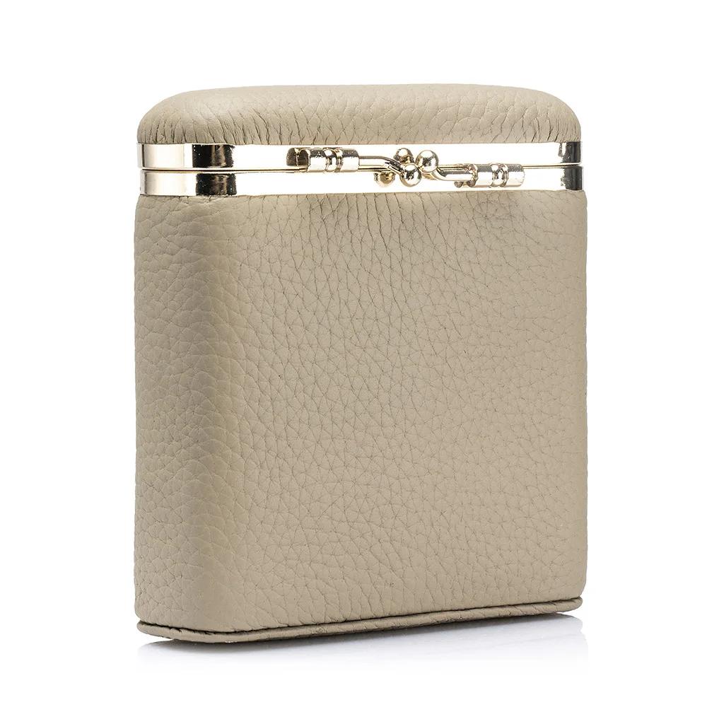 Mini Sac de Maquillage Simple Portable en Cuir Miroir Rangement Usage Personnel Femmes Petits Étuis à Rouge à Lèvres Sacs à Cosmétiques