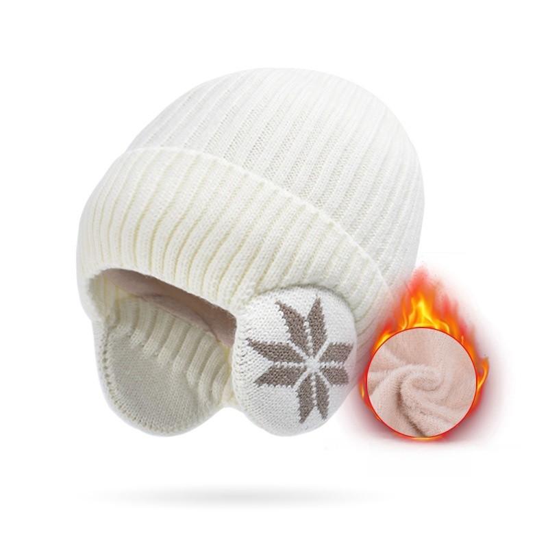 Knitted Winter Hat For Men And Women With Lining And Windproof Ear Coverage