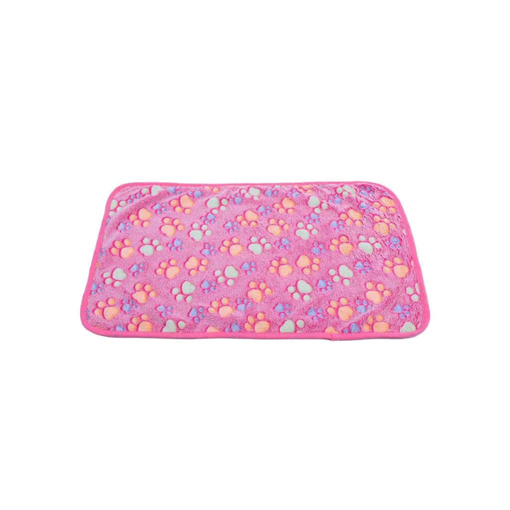 Household Winter Pet Soft Blanket Living Room Portable Folding Cartoon Style Coral Velvet Mat Sofa Couch Sleeping Pad