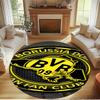 Borussia Dortmund Print Round Rug, Washable Floor Carpet, For Entryway Dorm Laundry Room Office Study, Home Decor Birthday Christmas Gift