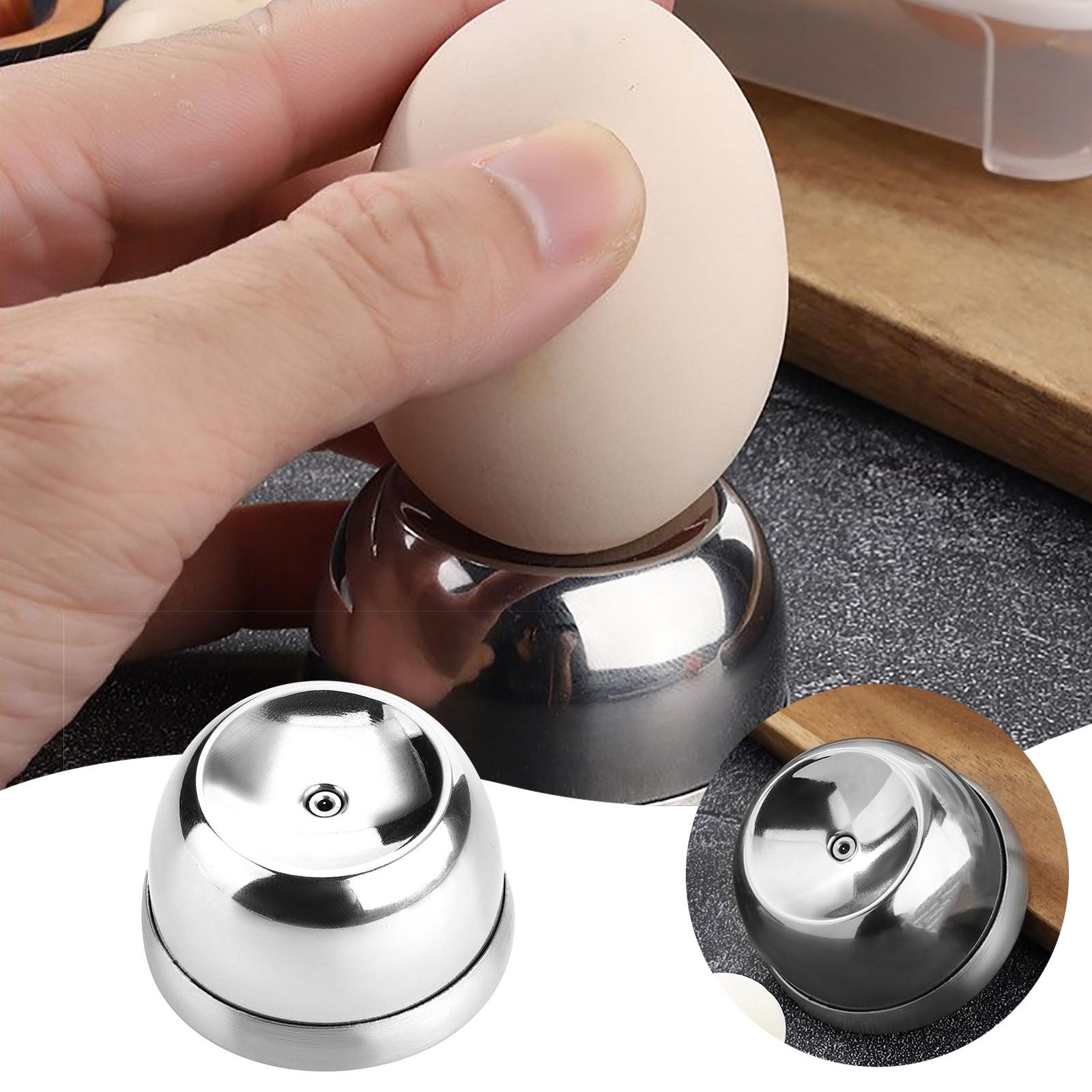 Kitchen Supplies Creative Manual Egg Piercer Small Tools Stainless Steel Egg Separator Durable Portable Reusable Tools серебряный