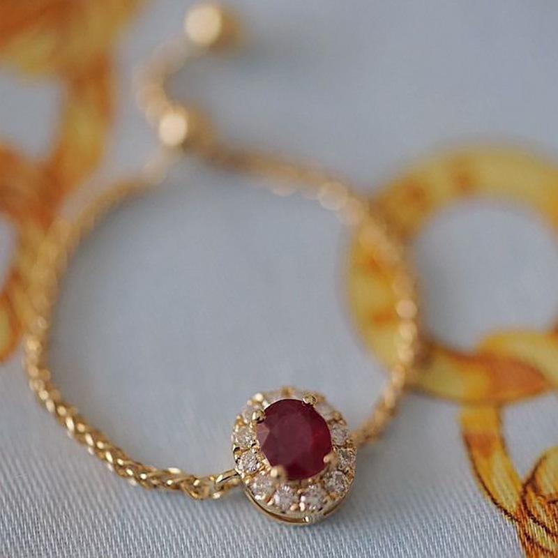 Eleganter rauchiger Retro-Granat-Kettenring: Japanischer Stil, Verstellbar, Luxuriös und Vielseitig