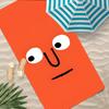 J-Jean Jullien Towel Polyester Beach Towel Quick Dry Sand Free Bath Towel for Summer Pool Travel Vacation