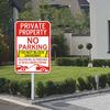 2 Pack Large No Parking Sign, Private Property Sign, Do Not Block Driveway Sign,Violators Will Be Towed Away at Vehicle Owner's Expense, 18" x 12"