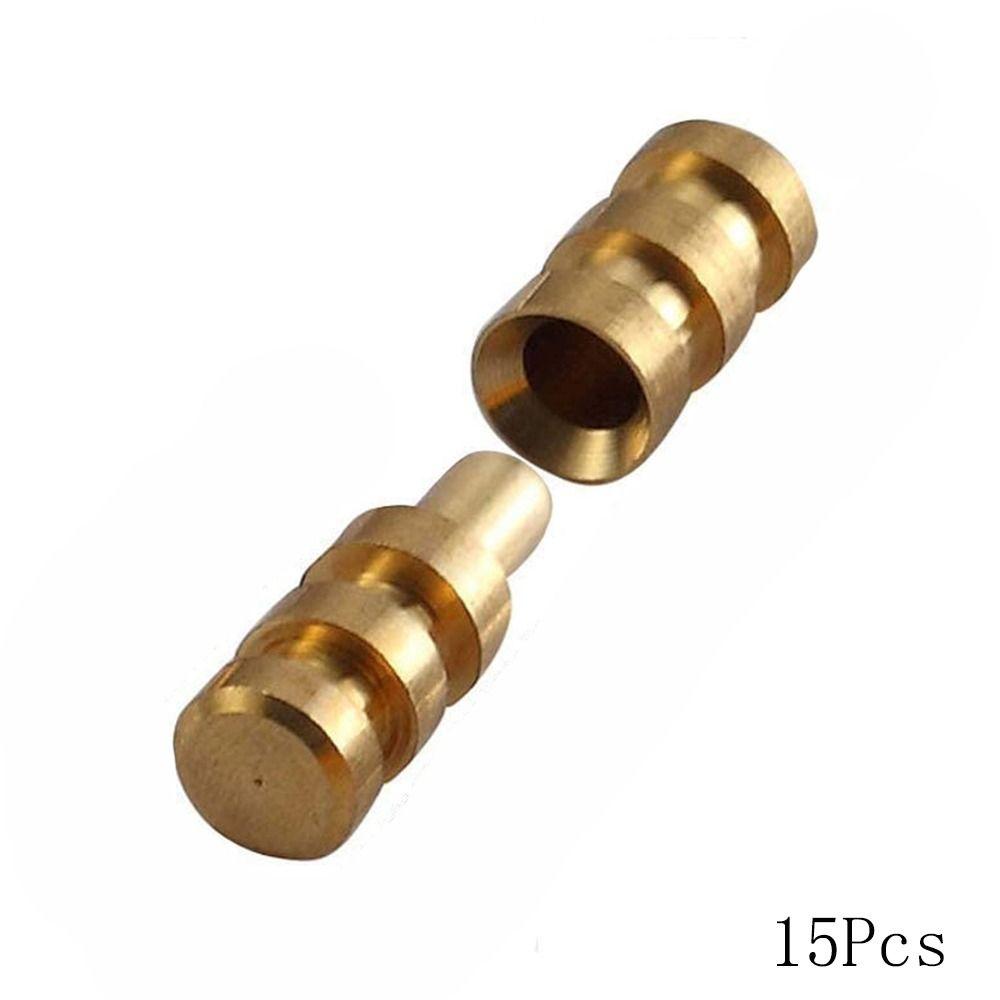 1/15Pcs Metal Dowels Table Bolt Yellow Sleeve Connectors Tool Table Leaf Hardware  Furniture