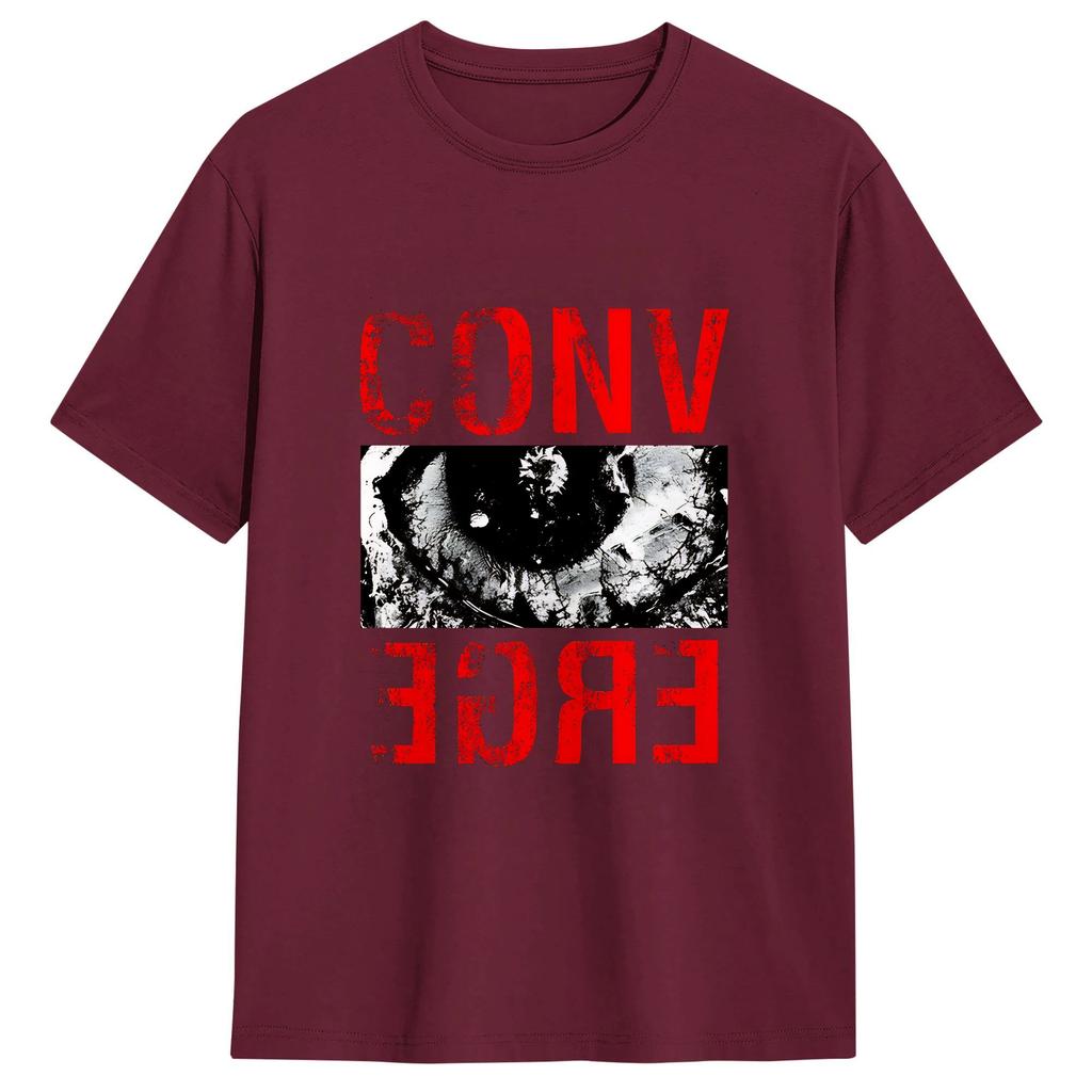 Converge Vintage TShirt Summer 100 Cotton TShirts For Unisexs Popular Pattern Tshirt Short Sleeve Funny Tops