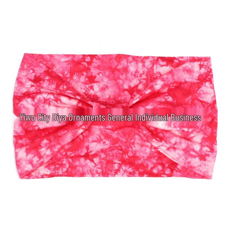 Bohemian Paisley Tie-Dye Wide Knot Headband for Women