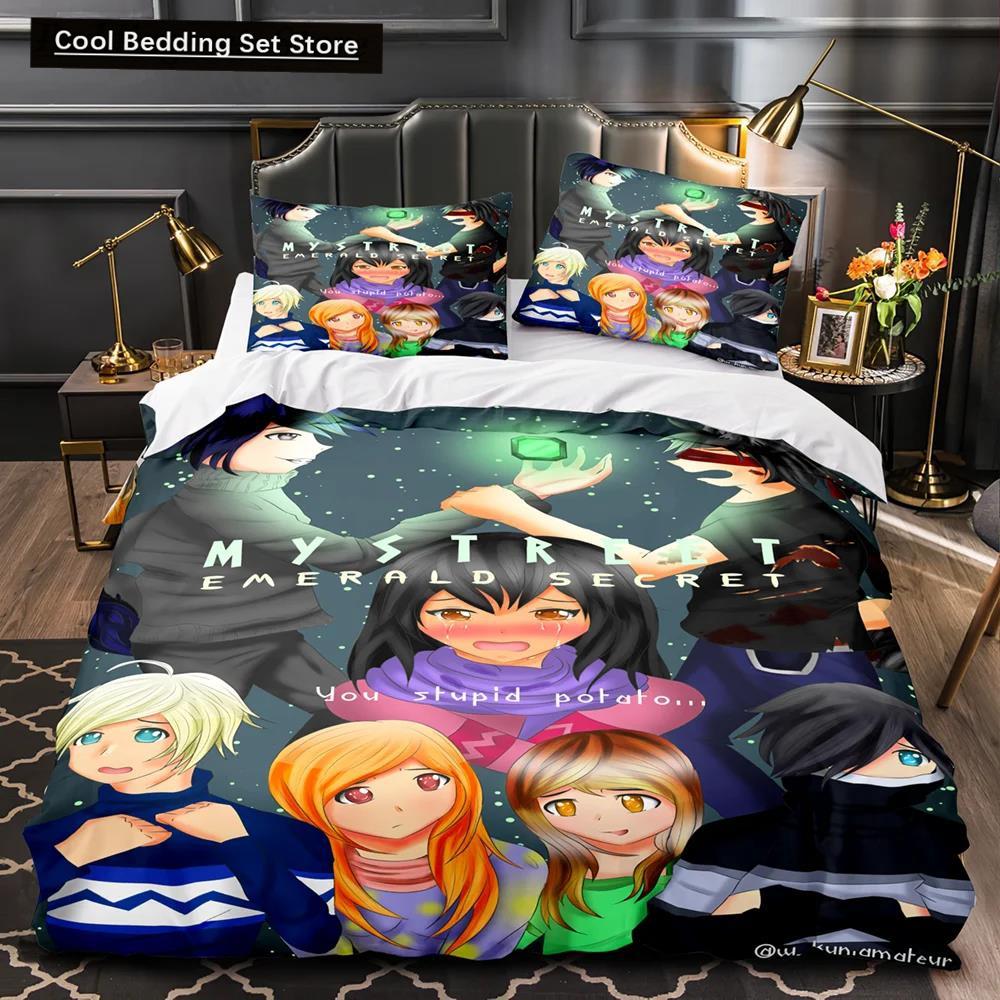 APHMAU Bedding Set Single Twin Full Queen King Size Kawaii Aphmau Bed Set Aldult Kid Bedroom Duvetcover Sets 3D Print Anime Bed