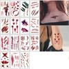 Face Patch Tattoo Stickers Spider Scar Scar Spider Design Halloween Body Art Stickers  Men