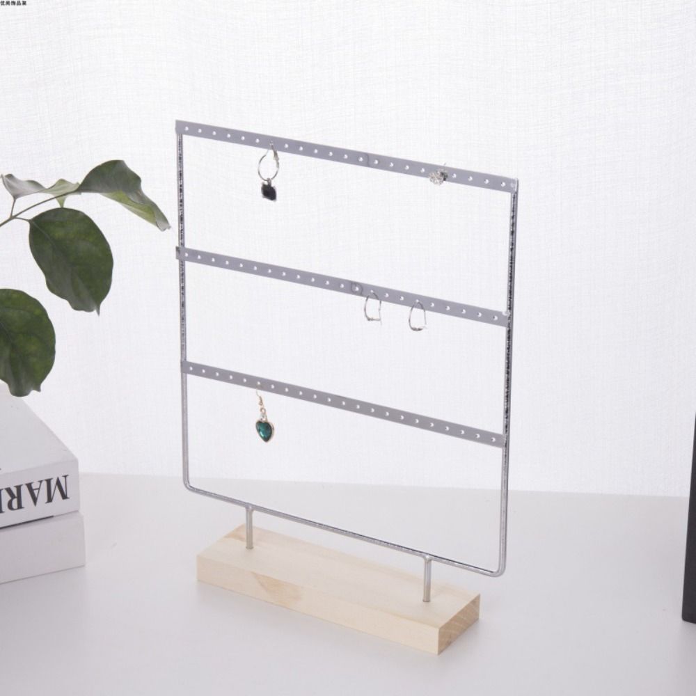 3-Tier Earring Display Holder Metal Ear Stud Rack Earring Organizer Jewelry Holder  Gift