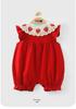 Youqi Baby Girl Red Romper - 26/100 Days or First Birthday Outfit