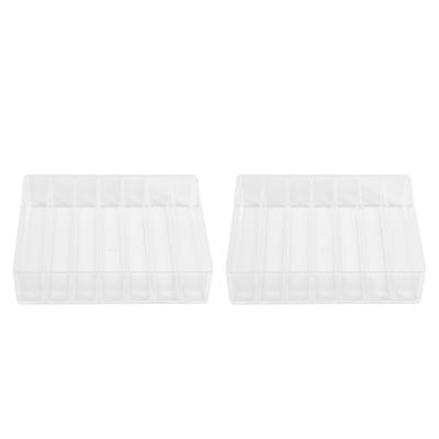 ABWR-3X Eyeshadow Palette Organizer- 7 Section Divided Makeup Acrylic Palette Organizer Holder For Vanity Cosmetics Makeup