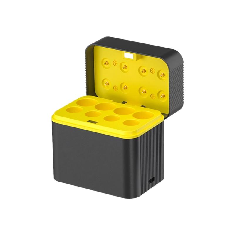 

Зарядная станция LiBattery для 4 аккумуляторов 2А и 4 аккумуляторов 3А с интеллектуальной крышкой-защелкой и портом быстрой зарядки Type C