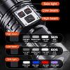 Mini Bright Flashlight Rechargeable Magnetic Clip Small Torch 12 Modes Multi-function Work Light Portable Outdoor Emergency Lamp