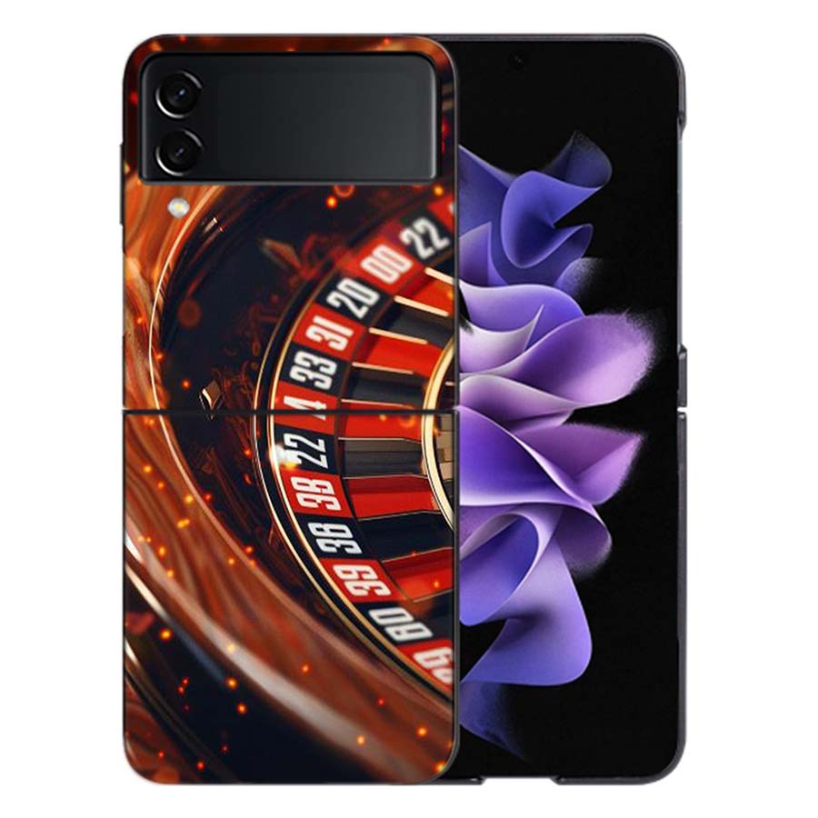 Russian Lucky Roulette Coque For Samsung Z Flip7 6 Galaxy Case Shockproof Z Flip5 Z Flip3 4 5G Hard Cover Phone TPU PC Hard Fun