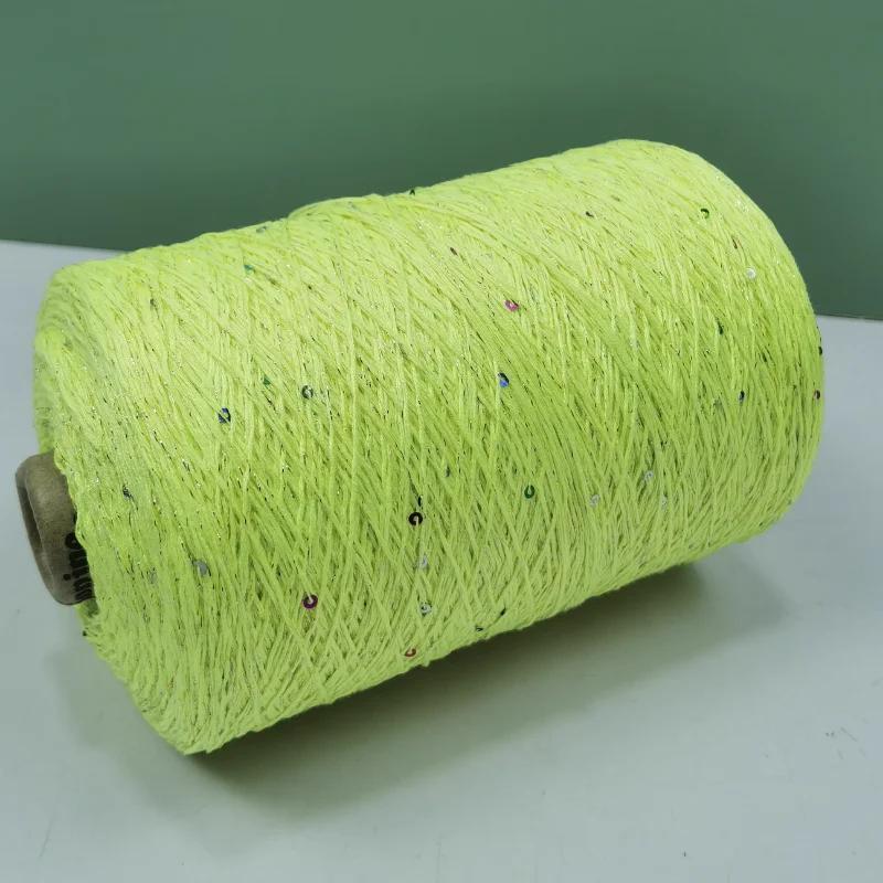 Glitter Mulberry Silk Cotton Thread 500g/Roll Glitter Bead Silk Lace Thread Soft Silky Spring/summer DIY Hand-woven Thread