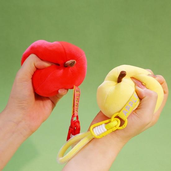 Cute Plush Squeeze Fruit Keychain Soft Mini Stuffed Toy for Stress Relief