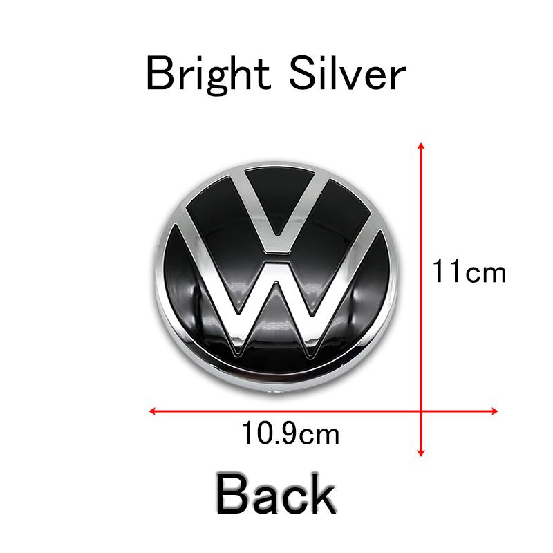 FD06-Valve Stems Caps For Volkswagen Polo 2019 2020 2021 2022 2023 2024 1Pc 139mm 110mm Car Logo Front Bonnet Hood Rear Trunk Emblem