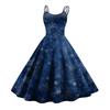 Women's Fashion Christmas Printed Sexy Strapless Gothic Cocktail Dress Punk, Vintage Dress.