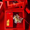 Golden Horse Pendant & Keychain – 2026 Year of the Horse Good Luck Charm for Bag and Phone