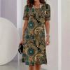 New summer mid-length dress 3D printed design casual for outings and parties