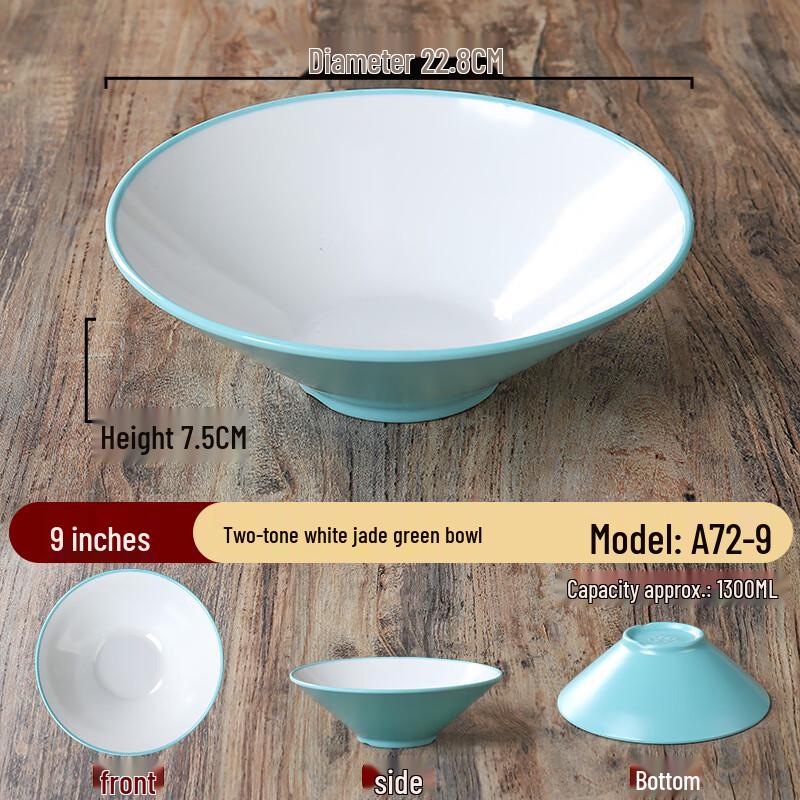 Zhebu Commercial Melamine Two-Tone Noodle Bowl