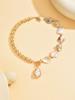 Boho Barokní Perlový Choker Asymetrický Kubánský Řetízek Zapínání na Páčku Výrazný Letní Plážový Šperk Dárek