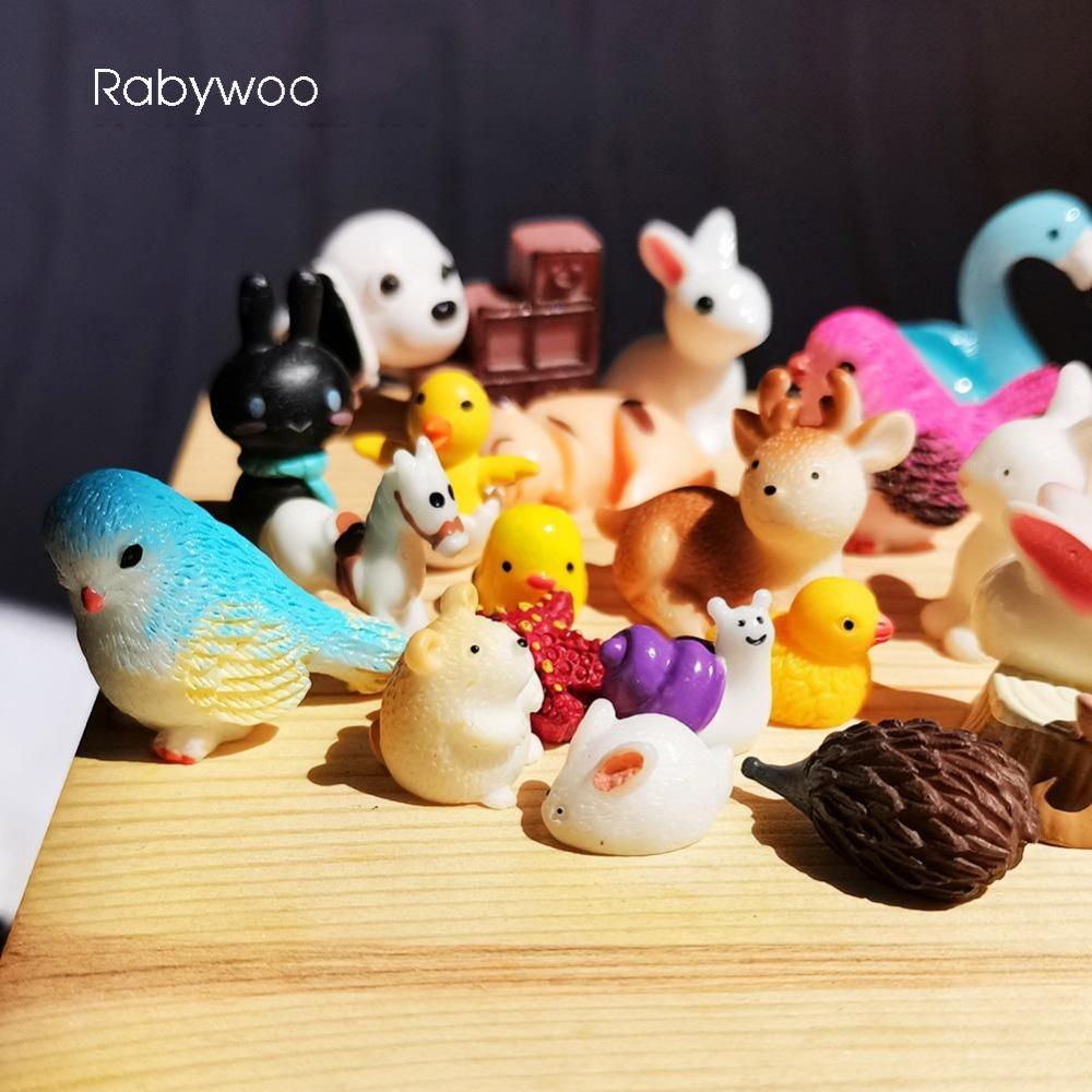 Мини-животные 3 фигурки Маленькая утка Птица Фея Сад Миниатюрный ландшафт Террариум — фото 5