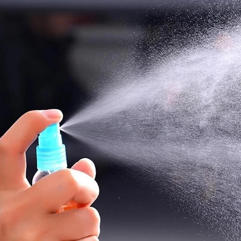 Useful 10Pcs Plastic Transparent 50ml Small Empty Spray Bottles For Makeup Skin Care Refillable Bottle Tools Random Color