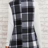 Fashion Lapel Suit Vest Plaid Jacket Plaid Sleeveless Vest Loose Large Size Female Elegant Style All-match Sleeveless Single-breasted Cardigan