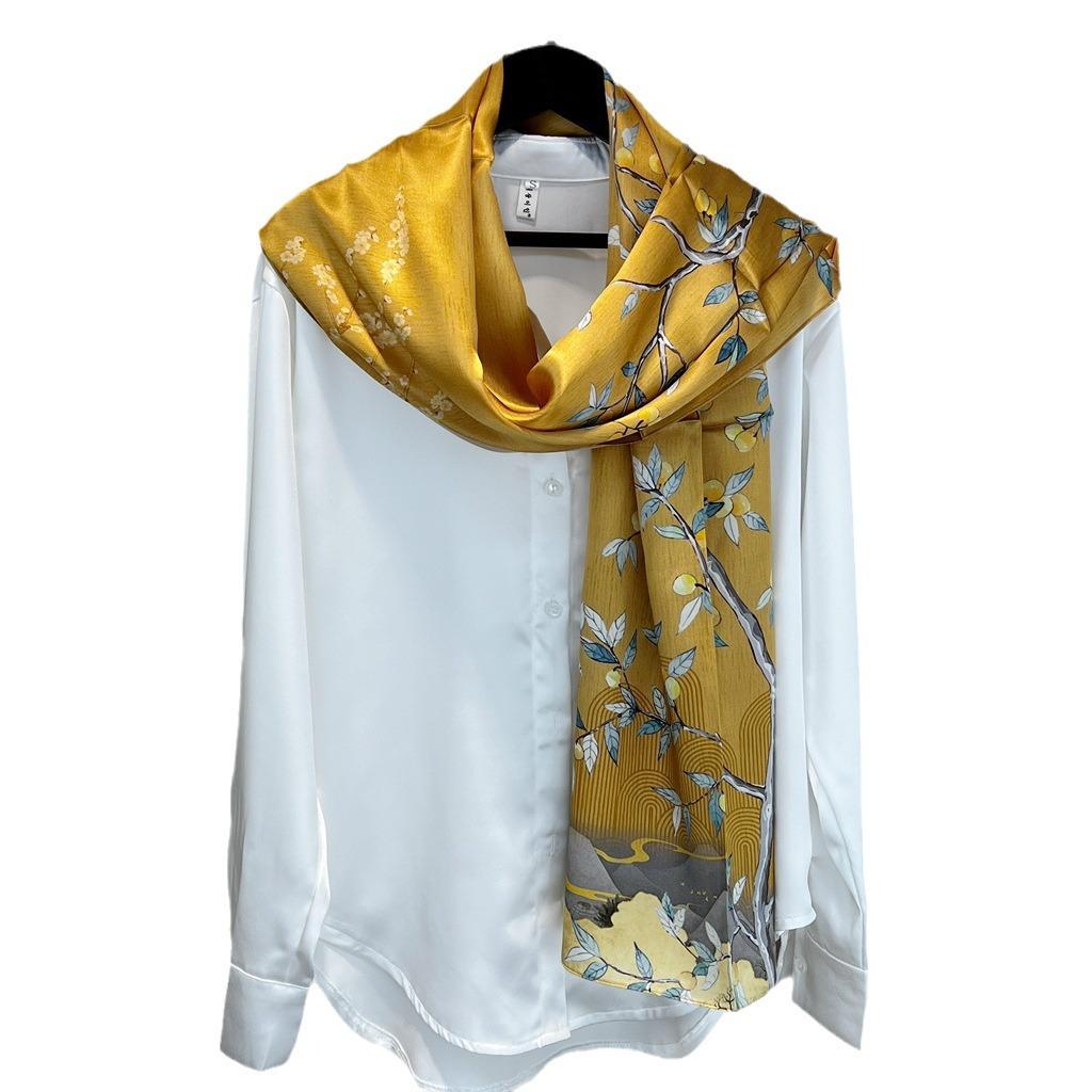 Mulberry Silk Scarf Silk Scarf Versatile Shawl Feeling Autumn And Winter Gift For Mother
