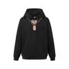 Unisex Hooded Sweatshirt With Animal Wing Print Loose Fit Cotton Pullover Fall Daily Wear