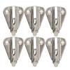 6Pcs Fender Hook Stainless Steel Heavy Duty Spring Buckle Type Fender Hanger for Home Marine Engineering