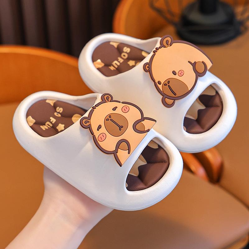 Capybara Kids' Summer Non-Slip Indoor Slippers - Boys, Girls, Baby, Parent-Child Sizes Available