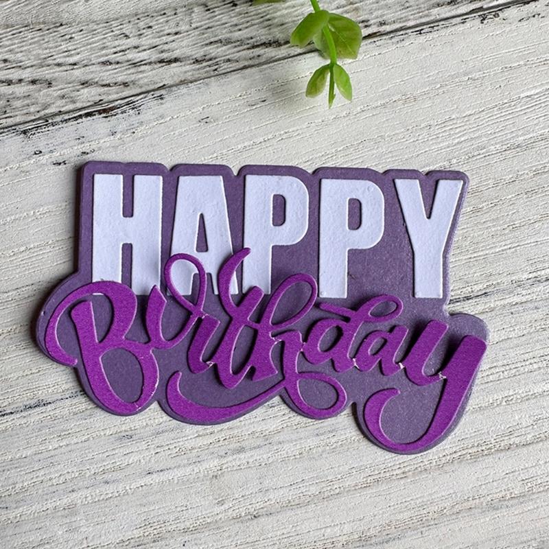 Metal Die Cuts Envelope Birthday Embossing Stencil Cutting Dies for Card Making Scrapbooking Paper Craft DIY Template