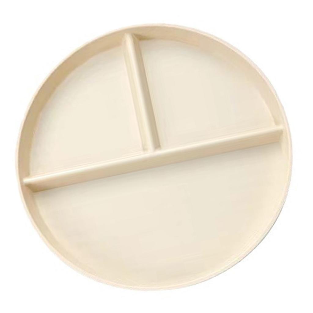 22cm Sectioned Dining Plate Kitchen Tablewares Plastic Texture Dinner Dishes Suitable for Microwave and Dishwasher Use