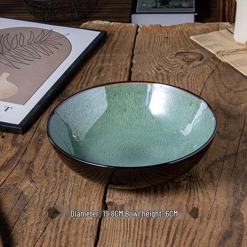 European Style Glazed Ceramic Noodle & Salad Bowl