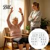 Chair Exercise for Seniors 4Pcs 4-Week Chart Full Body Seated Stretching Safe Knee Pain & Strength Workout Poster Low-Impact Home Fitness Plan Elderly