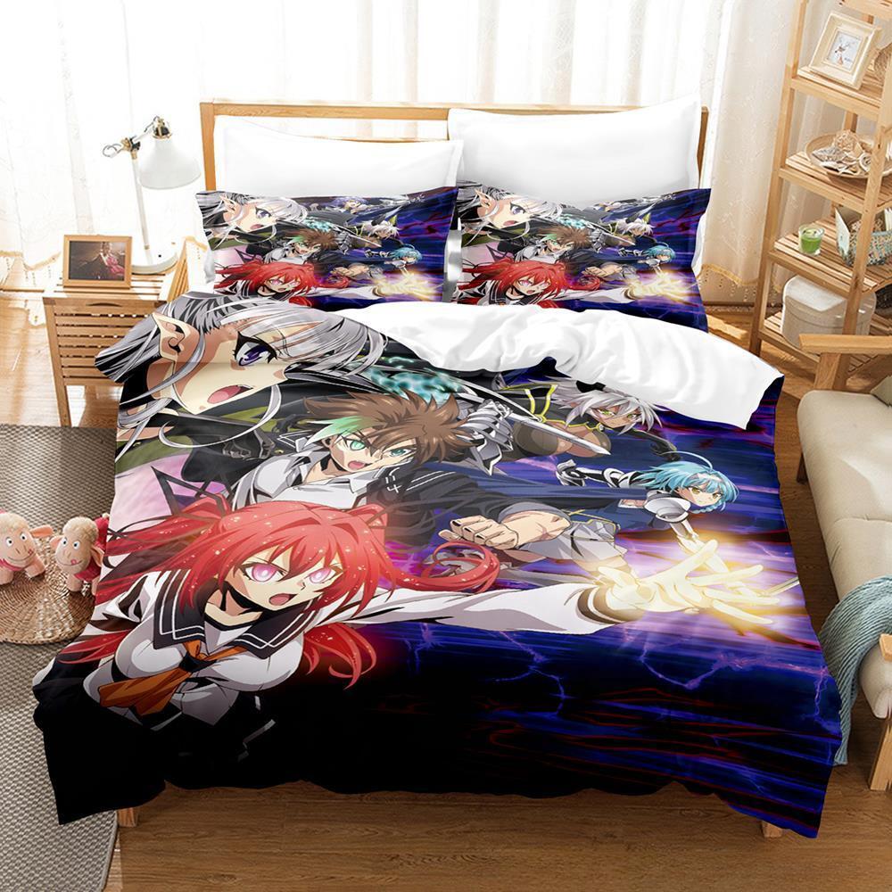 The Testament of Sister New Devil Bedding Set Cartoon Anime Three-piece Set Adult Kid Bedroom Duvetcover Sets 3D Bikini Girl Bed