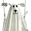 Durable Halloween Holiday Decor Hanging Ghost for Outdoor Decoration, Cute Flying Satin White Reusable Party Decorations Home, Tree, Porch,