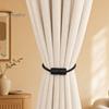 Curtain Ties Magnetic Tiebacks, Modern Simple Rope Tie Backs, Heavy Duty Magnets Decorative Drapes Weave Holdbacks for Home Bedroom Office Wall Damage