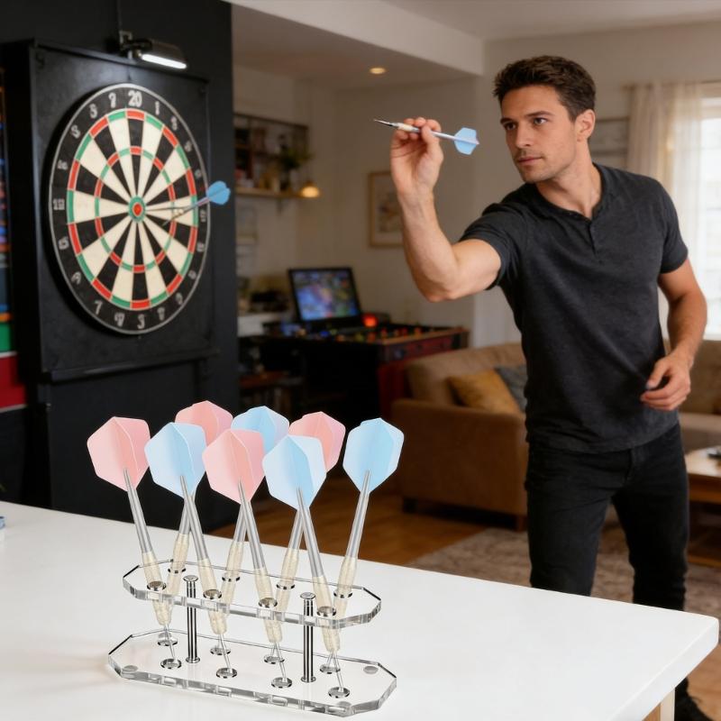 Dartes Holder Stand Dartes Display Stand Holds 8 Steel/Soft Tip Dartes Dartes Storage Organizers Dartboard Accessories