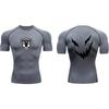Men's Fitness Compression Quick-Drying Sports T-Shirt Summer Gym Cycling High Elasticity Sports Sweatshirt Casual Sweat Absorbing Tight Fit Top
