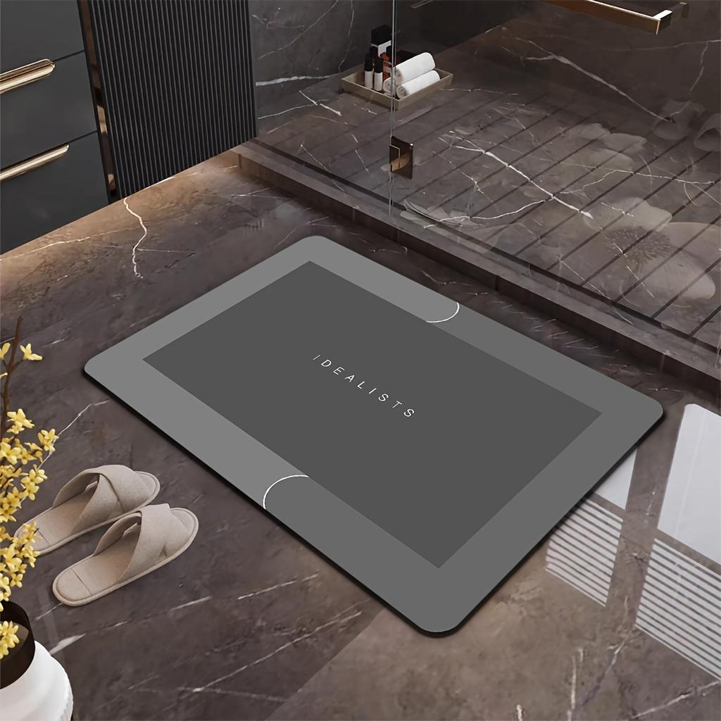 Alfombra de baño absorbente de diatomita antideslizante de 60*90cm, alfombra de ducha suave y de calidad súper alta de secado rápido