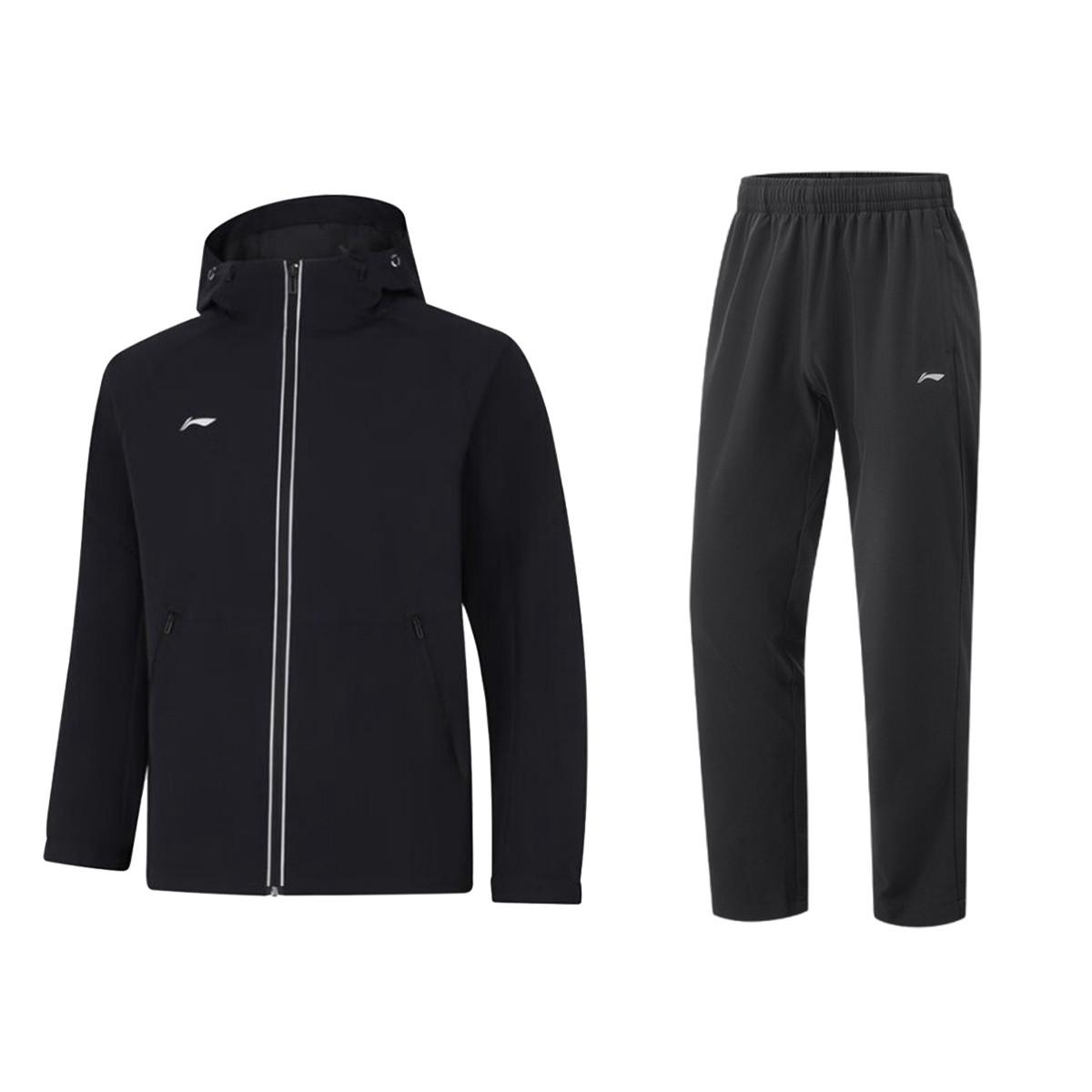 

Li Ning Logo Print Comfortable Versatile Windbreaker Long Pants Casual Sports Suit Men suit AFDUA11-1+AYKV661-1 3XL