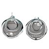 Silver Frosted Triple-Circle Wave Earrings - Women's Jewelry