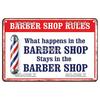 Vintage Barber Sign Metal Wall Decor Retro Tin Plaque for Man Cave Garage
