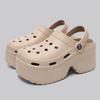 Fashion Women Slippers Platform Metal Decoration Sandals Wedges Shoes Outdoor Clogs Thick Sole Slipper Ladies Flip Flops Garden Shoes